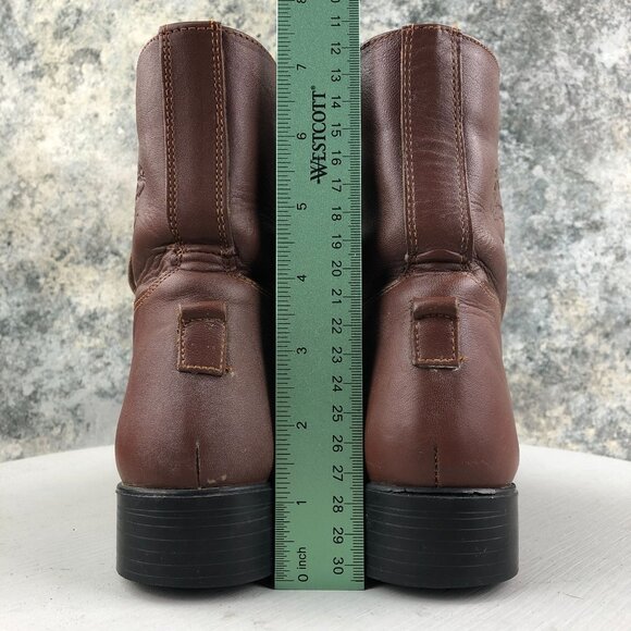 On Course Womens Size 6.5** Brown Leather Equestrian Lace-Up Paddock Ankle Boots - Picture 10 of 16